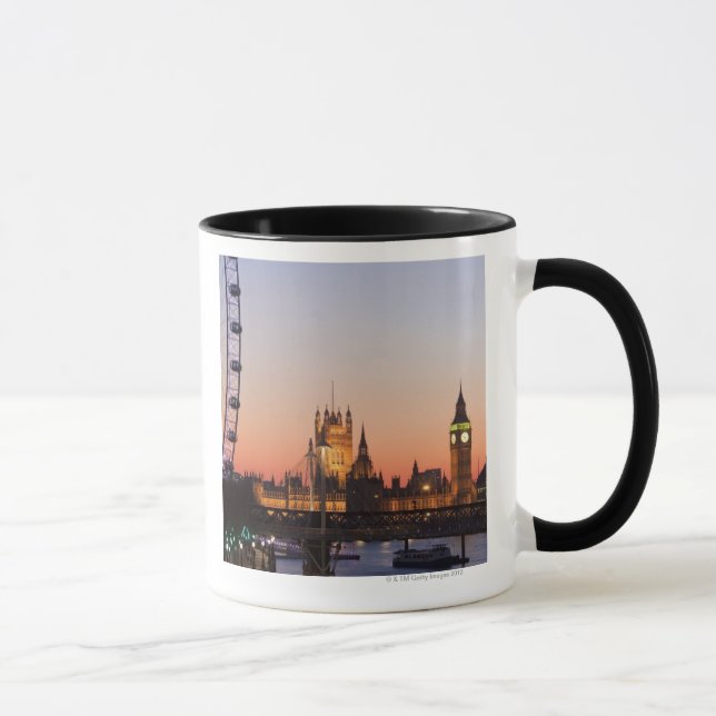 Caneca Casas do parlamento & do olho de Londres (Direita)