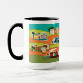 Caneca Casas Modernas de meio século