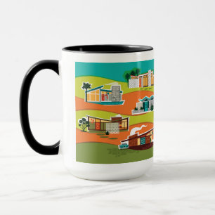 Caneca Casas Modernas de meio século