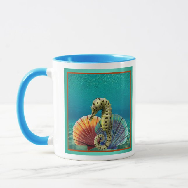 Caneca Casca-do-mar amarela e cascas-do-campo (Esquerda)