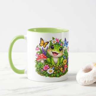 Caneca Casinha de Flor Silvestre de Sapo Fofo Jardim Capr
