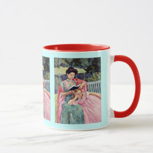 Caneca Cassatt: Auguste Lendo para sua Filha