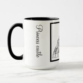 Caneca Castelo de Na moda moderno Black and White Ringer 