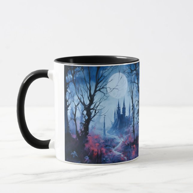Caneca Castelo Gótico e Halloween da Fantasia Florestal (Esquerda)