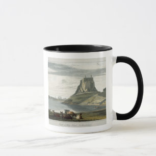 Caneca Castelo na ilha santamente, Northumberland, 'de um