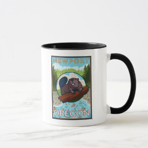 Caneca Castor & rio - Newport, Oregon