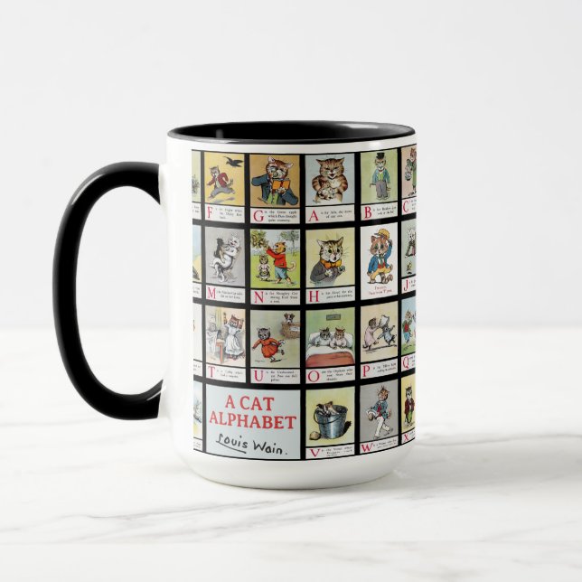 Caneca Cat Alphabet, Louis Wain (Esquerda)