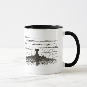 Caneca Cat Assistindo Sunset