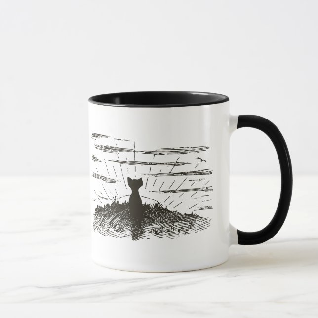 Caneca Cat Assistindo Sunset (Direita)