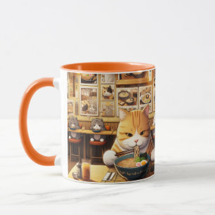 Caneca Cat Eating Ramen v1
