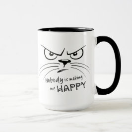 Caneca Cat Grumpy NINGUÉM ESTÁ FAZER DE ME FELIZ