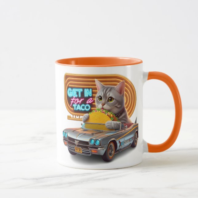 Caneca Cat In Car Majestade entre para um taco (Direita)