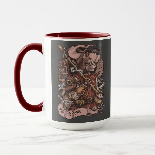 Caneca Cat Knight vintage impressão (Esquerda)