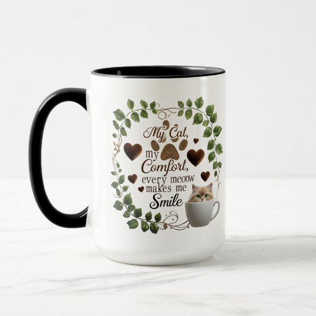 Caneca Cat Lover Combo Mug - Café De Conforto Quente De 1 (Esquerda)