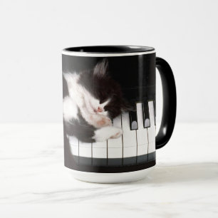 Caneca Cat Lover Piano Keys Mug
