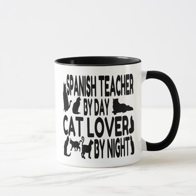 Caneca Cat Lover Professora Espanhola (Direita)