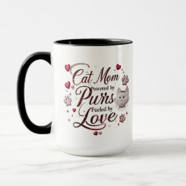 Caneca Cat Mamãe Combo Mug 15 oz - Com Design Negrito