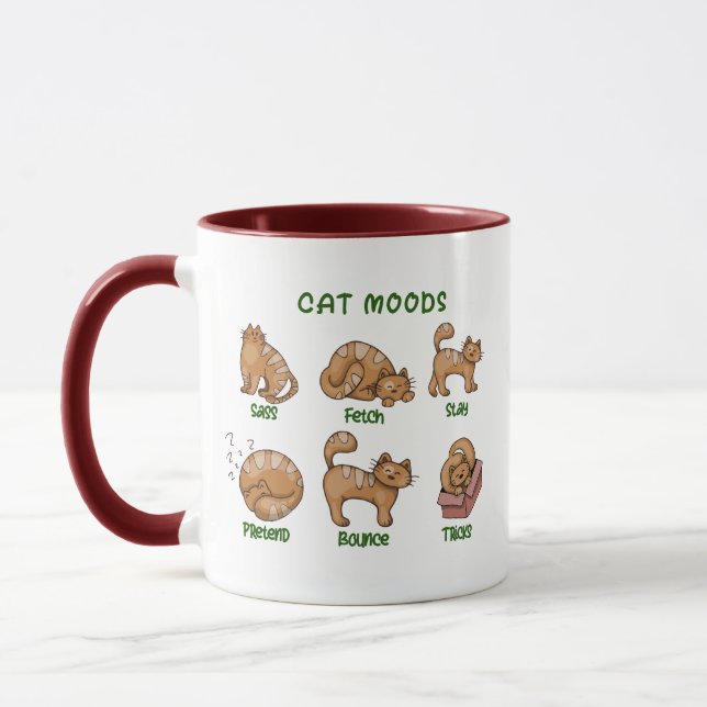 Caneca Cat Moods Pussy Cat Lady Pet Engraçado Cat Mãe (Esquerda)