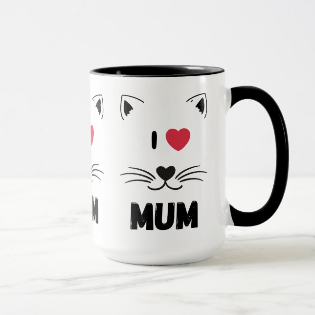 Caneca Cat mugs I love mum (Direita)