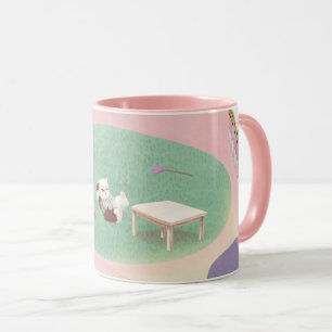 Caneca Cat no telefone