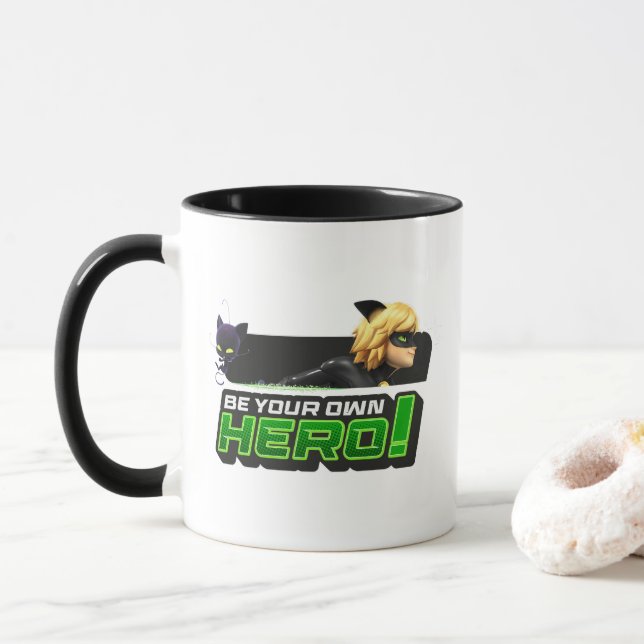 Caneca Cat Noir | Seja Seu Próprio Herói (Com Donut)