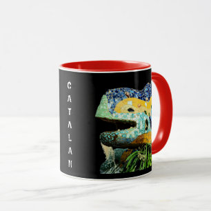 Caneca Catalão - Barcelona, Gaudi - Lizard, Espanha