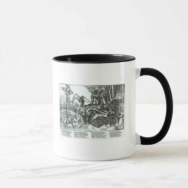 Caneca Catolicismo romano e Lutheranism contrastados (Direita)