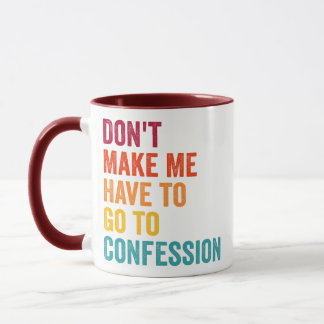 Caneca Católico, não me faça ter que ir à confissão