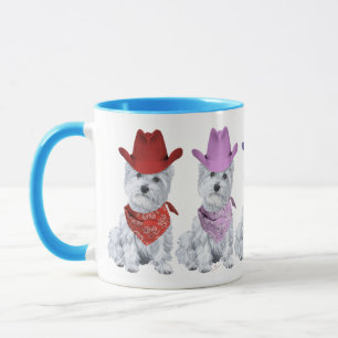 Caneca Caubóis Westie Todos em uma Linha