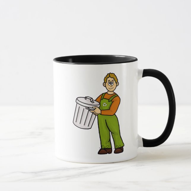 Caneca Cáucaso: Lixo Masculino Nome Mug (Direita)