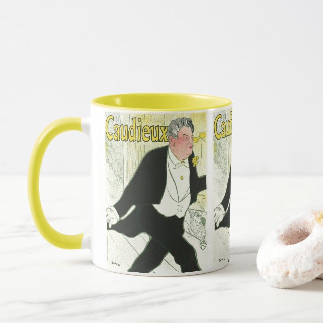 Caneca Caudieux de Toulouse Lautrec, Arte Novo Antigo (Com Donut)
