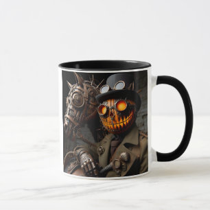 Caneca Cavaleiro Abóbora de Halloween Steampunk