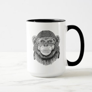 Caneca Cavaleiro da motocicleta do chimpanzé
