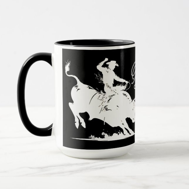 Caneca Cavaleiro de Touro Personalizado Rodeio 2 (Esquerda)