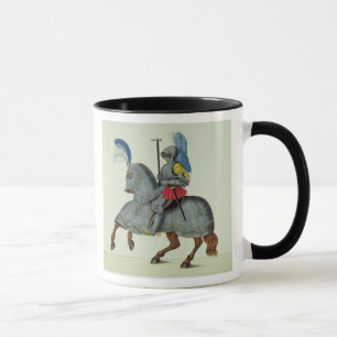 Caneca Cavaleiro e cavalo na armadura, placa 'de uma