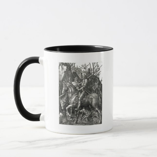 Caneca Cavaleiro, Morte e Diabo - Albrecht Dürer c. 1513 (Esquerda)
