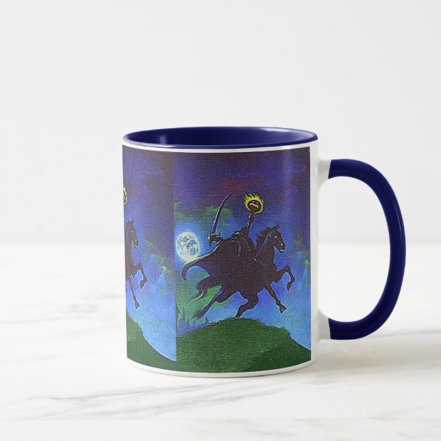 Caneca Cavaleiro sem cabeça na luz azul (Direita)