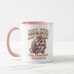 Caneca Cavaleiro Tatu Fofo de São Valentim – Role Para Me