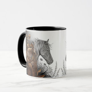 Caneca Cavalo #03 - Copper e Tinta Mata