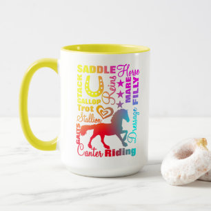 Caneca Cavalo Amante Colorido