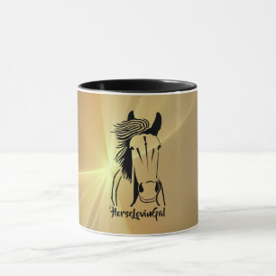 Caneca Cavalo Artístico Adorando Gal Mug