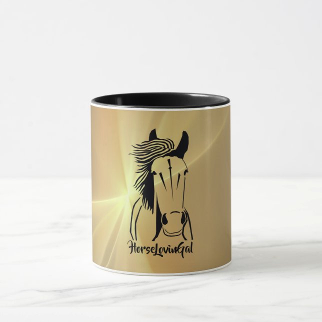 Caneca Cavalo Artístico Adorando Gal Mug (Centro)