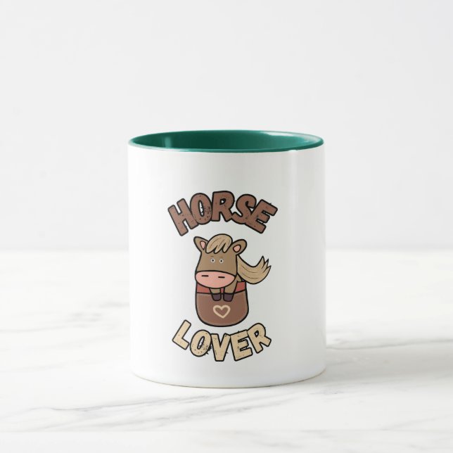 Caneca Cavalo bonito no bolso (Centro)