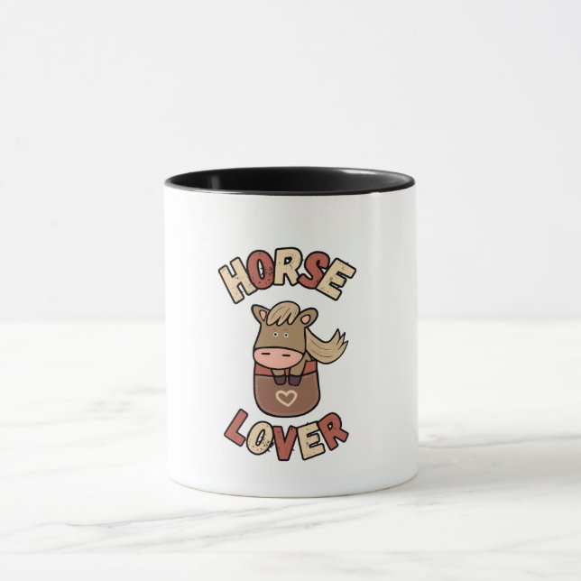 Caneca Cavalo bonito no bolso (Centro)