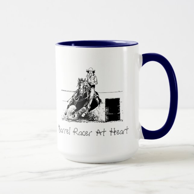 Caneca Cavalo de Corrida de Barrel (Direita)