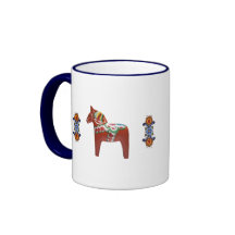 Cavalo de Dala do sueco com norueguês Rosemaling