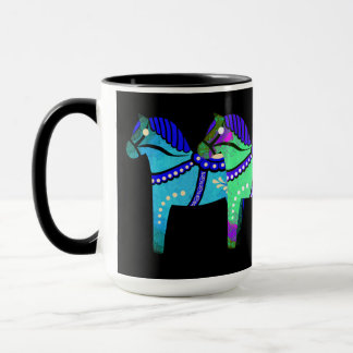 Caneca Cavalo de dala nórdica vermelho/azul/rosa/verde