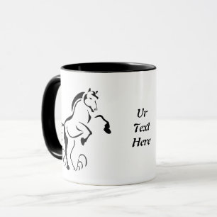 Caneca Cavalo de Estêncil A Rever