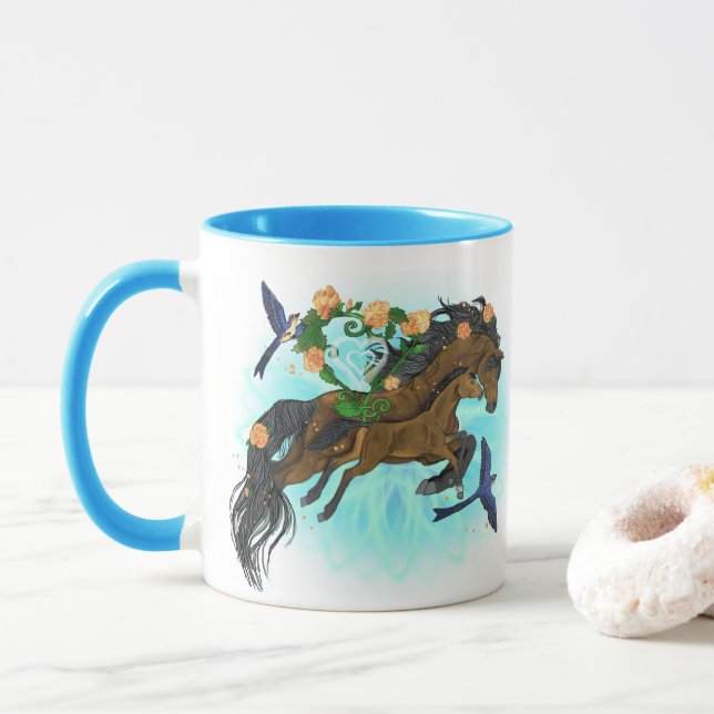 Caneca Cavalo de mamão e potro (Com Donut)
