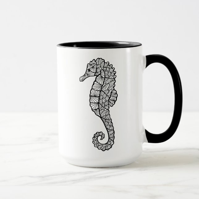 Caneca Cavalo de mar inspirado (Direita)